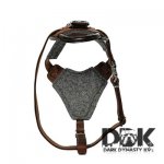 ‘Zion the Great’ Barbed Wire Painted Leather Dog Harness_6