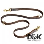 ‘Rise of Pitbulls’ Stitched Leather Dog Leash_1