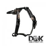 ‘Zion the Great’ Barbed Wire Painted Leather Dog Harness_4