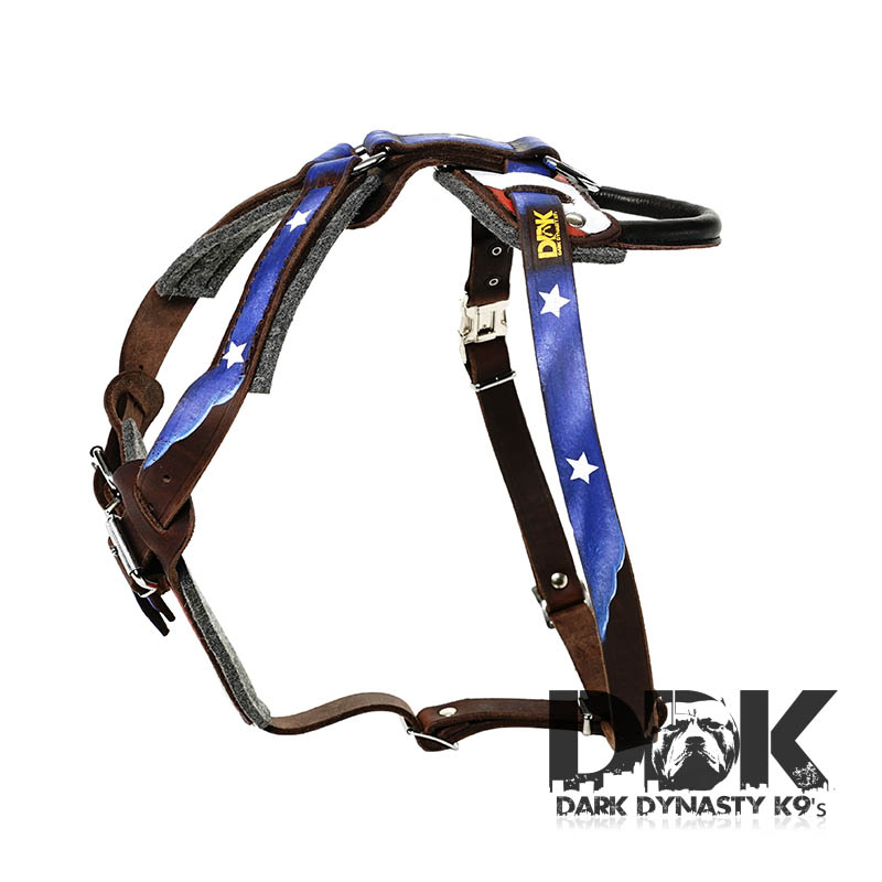 ‘I am General America’ Leather Dog Harness